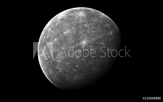 Picture of Mercury - High resolution 3D images presents planets of the solar system This image elements furnished by NASA